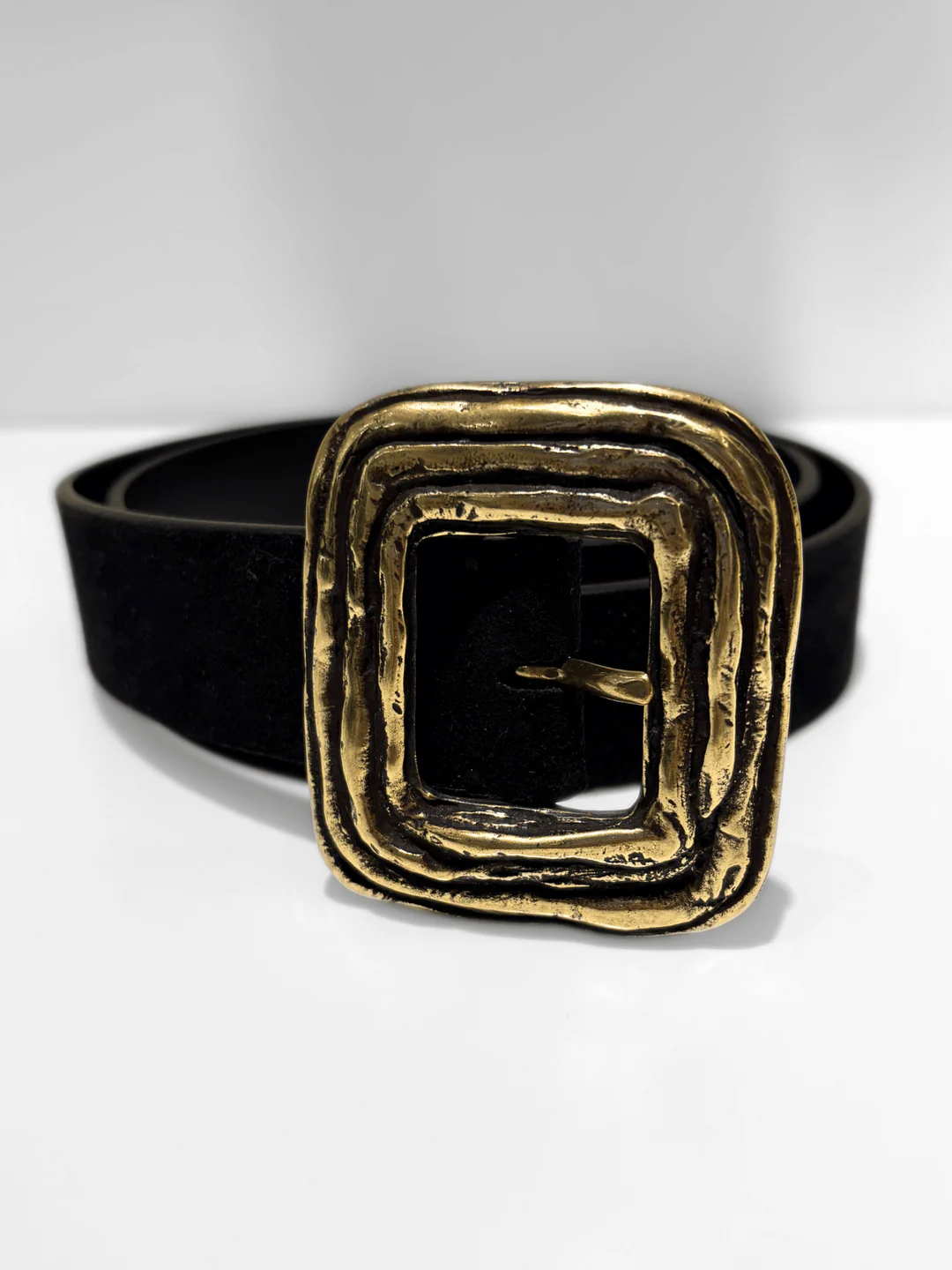 Post & Co black belt with gold buckle