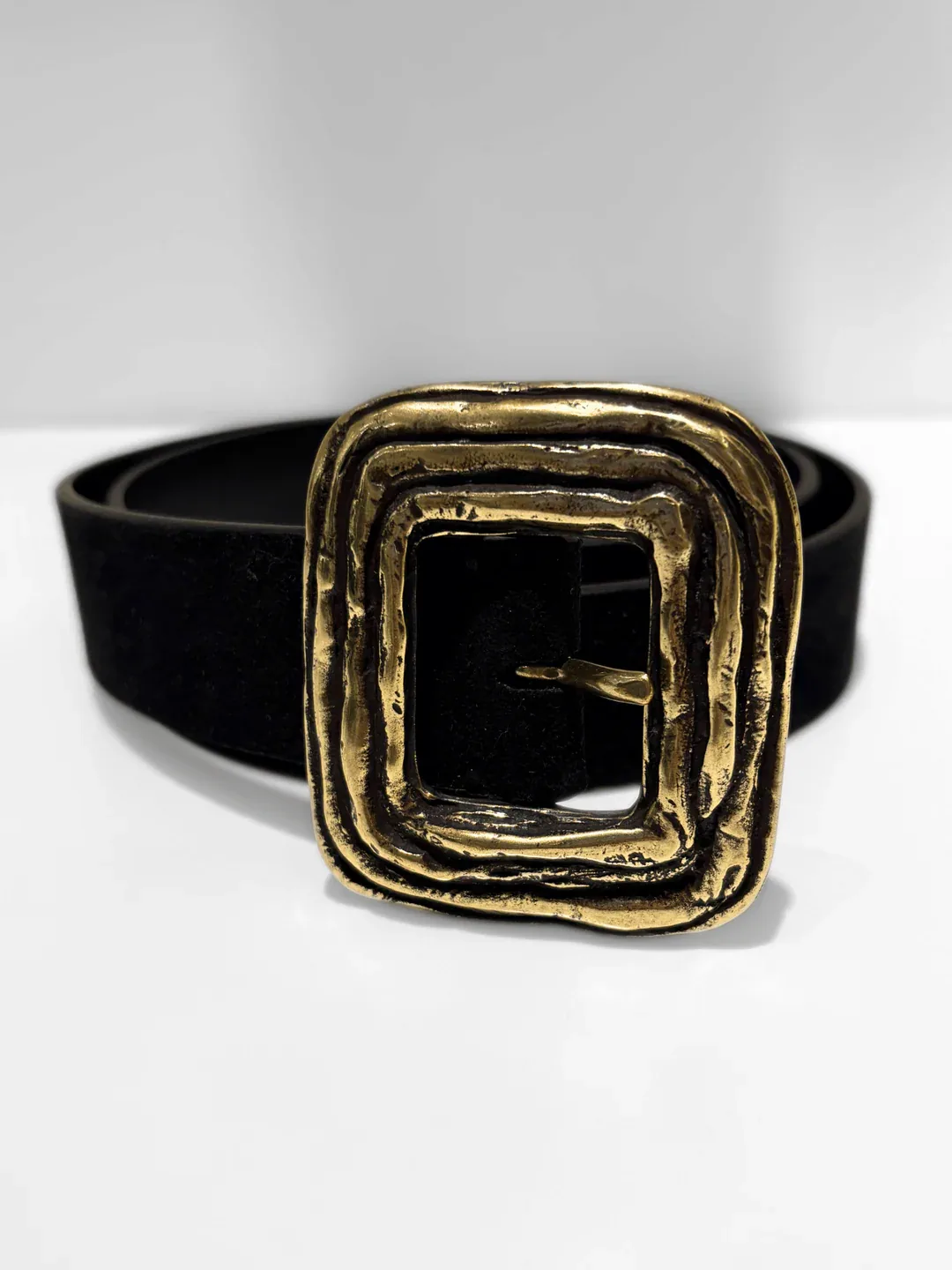 Post & Co black belt with gold buckle