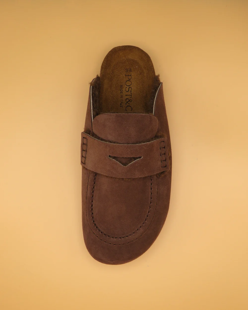 Post & Co brown suede loafer