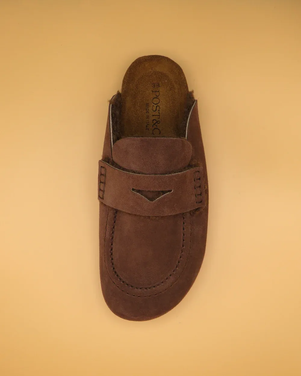 Post & Co brown suede loafer