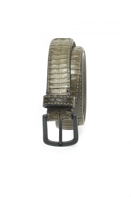 Post & Co light textured leather belt